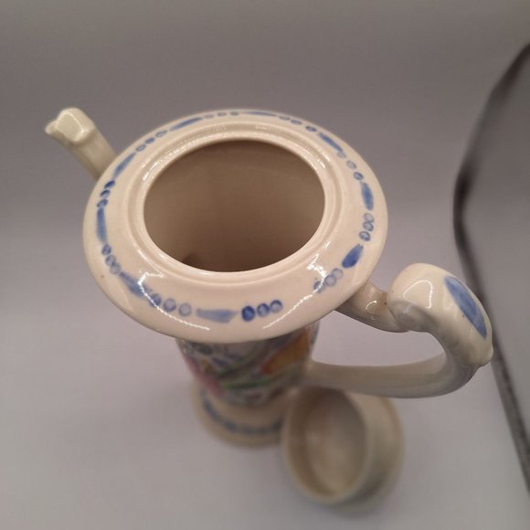 VINTAGE SOUTHERN BLUE RIDGE ROSE MARIE CHOCOLATE POT - Picture 7 of 10